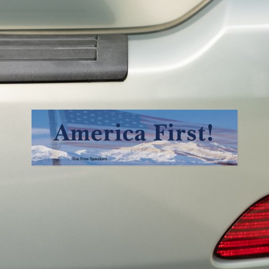 Amerika First! Bumpersticker (Op auto)