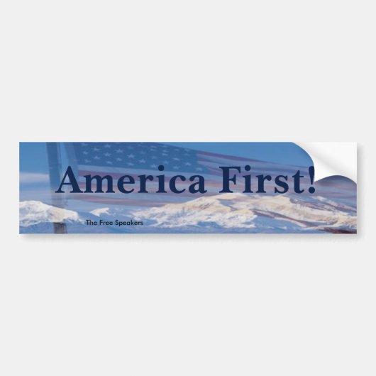 Amerika First! Bumpersticker (Voorkant)