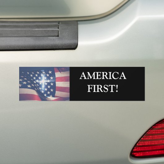 Amerika First Bumpersticker (Op auto)