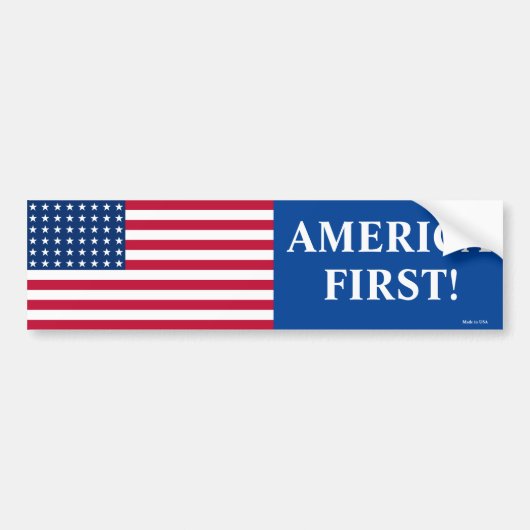 Amerika First Bumpersticker (Voorkant)