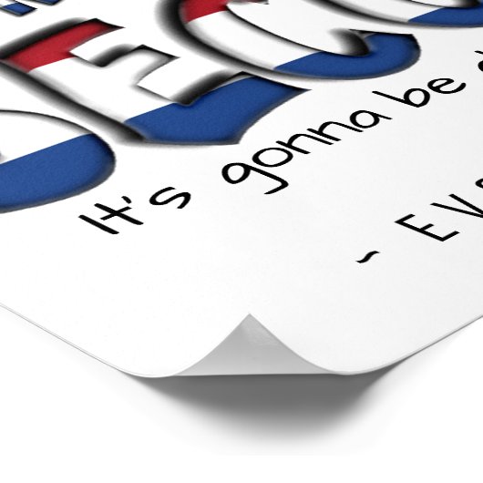 Amerika First Nederland Tweede Typografie Poster (Hoek)