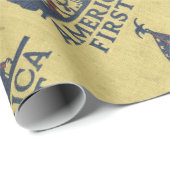 Amerika First Patriotic USA American Flag  Cadeaupapier (Rol Hoek)