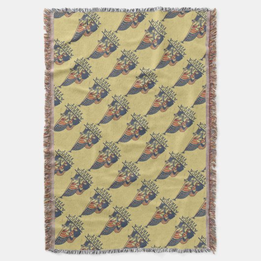 Amerika First Patriotic USA American Flag  Deken (Voorkant Verticaal)