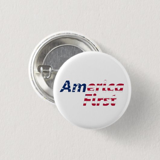Amerika First Ronde Button 3,2 Cm (Voorkant /achterkant)