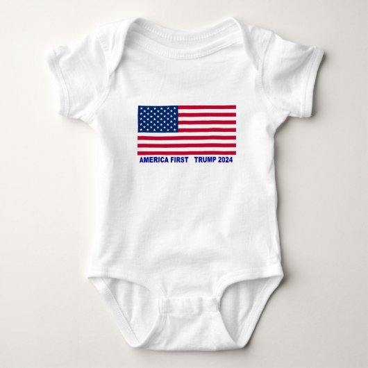 Amerika First Trump 2024 Romper (Voorkant)