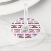 Amerika First Trump 2024 Wijnglaslabel (Dichtbij)