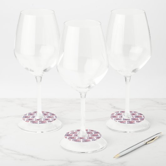 Amerika First Trump 2024 Wijnglaslabel (Set)