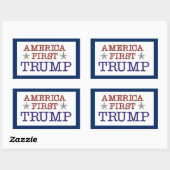 Amerika First Trump Rechthoekige Sticker (Vel)
