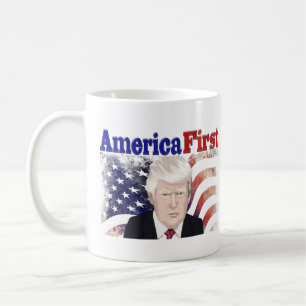 Amerika First Trump sterren and stripes Koffiemok
