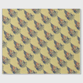 Amerika First Typografie  Amerikaanse vlag Cadeaupapier (Vlak)