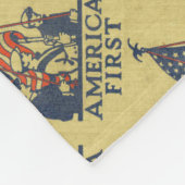 Amerika First Typografie  Amerikaanse vlag Fleece Deken (Hoek)