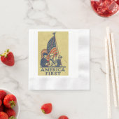 Amerika First Typografie  Amerikaanse vlag Servetten (Insitu)