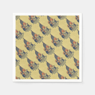 Amerika First Typografie  Amerikaanse vlag Servetten