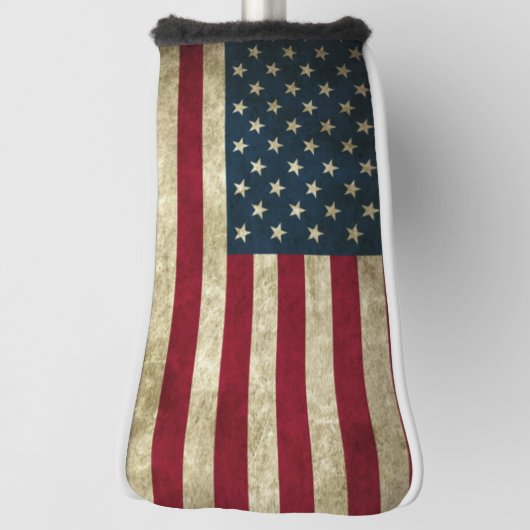 AMERIKA FLAG RUSTIC GOLF HEAD HOESJE GOLFHEADCOVER (Draai 90)