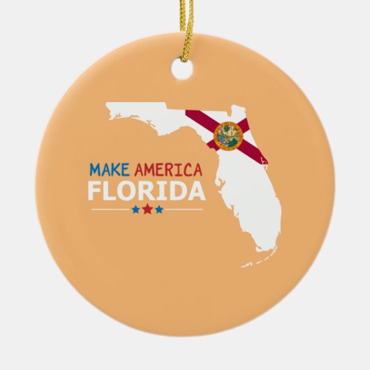 Amerika Florida Keramisch Ornament (Voorkant)