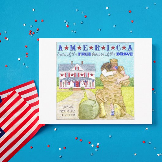 Amerika Freedom is geen vrij Inspirerend Briefkaar Briefkaart