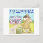 Amerika Freedom is geen vrij Inspirerend Briefkaar Briefkaart (Voorkant)