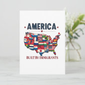 Amerika gebouwd door immigranten Patriottisch Amer Aankondiging (Staand voorkant)