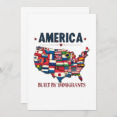 Amerika gebouwd door immigranten Patriottisch Amer Aankondiging (Voorkant / Achterkant)