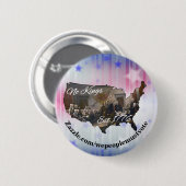 Amerika Geen Koningen Est 1776 Ronde Button 5,7 Cm (Voorkant /achterkant)
