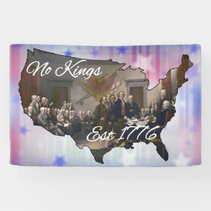 Amerika Geen Koningen Est 1776 Spandoek