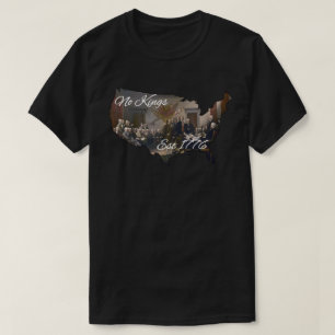 Amerika Geen Koningen Est 1776 T-shirt