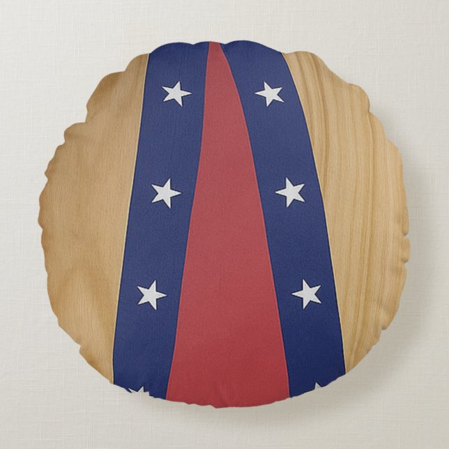 Amerika-geïnspireerde kunst | Vlaggen, truien & 4t Rond Kussen (Voorkant)