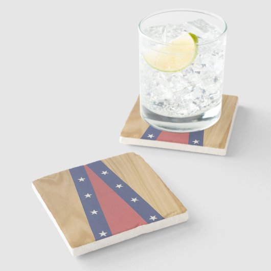 Amerika-geïnspireerde kunst | Vlaggen, truien & 4t Stenen Onderzetter (Zijkant)