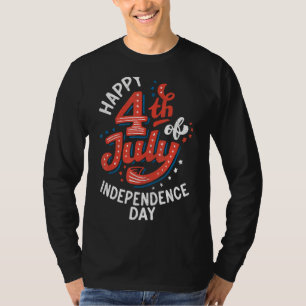 Amerika Gelukkig 4th Juli van Onafhankelijkheid La T-shirt