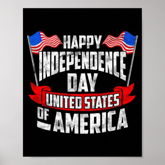 Amerika gelukkige onafhankelijkheidsdag poster (Voorkant)