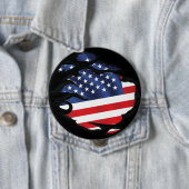 Amerika Geripte Vlag Ronde Button 4,0 Cm (In situ)