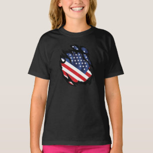 Amerika Gescheurde Vlag T-shirt