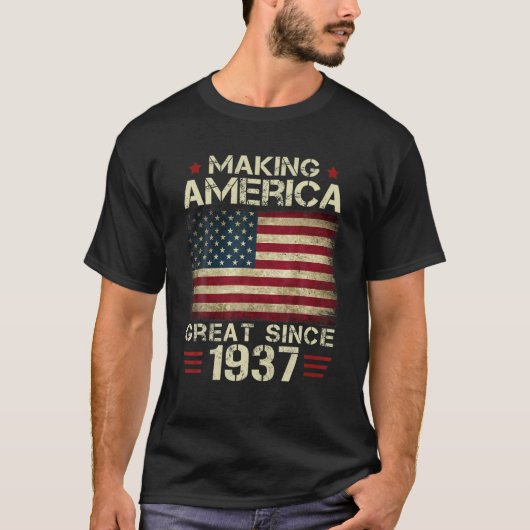Amerika geweldig maken sinds 1937  cadeaus 85e t-shirt (Voorkant)