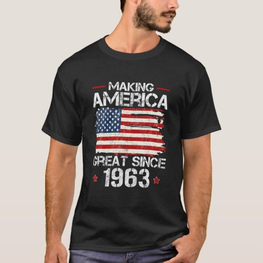 Amerika geweldig maken sinds 1963  cadeaus 59e t-shirt (Voorkant)