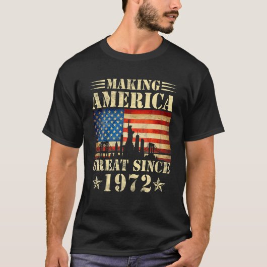 Amerika geweldig maken sinds 1972 t-shirt (Voorkant)