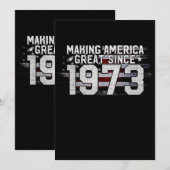 Amerika geweldig maken sinds 1973 50e verjaardag v kaart (Voorkant / Achterkant)
