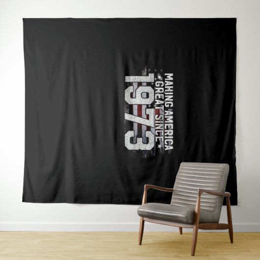 Amerika geweldig maken sinds 1973 50e verjaardag v wandkleed (In Situ (horizontaal))