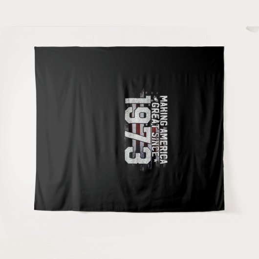 Amerika geweldig maken sinds 1973 50e verjaardag v wandkleed (Voorkant (horizontaal))