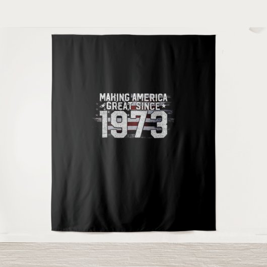 Amerika geweldig maken sinds 1973 50e verjaardag v wandkleed (Voorkant)