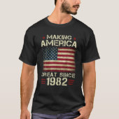 Amerika geweldig maken sinds 1982 cadeaus 40e t-shirt (Voorkant)