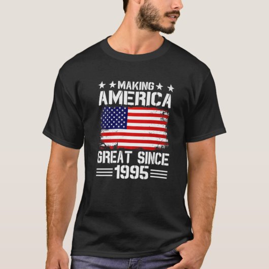 Amerika geweldig maken sinds 1995 t-shirt (Voorkant)
