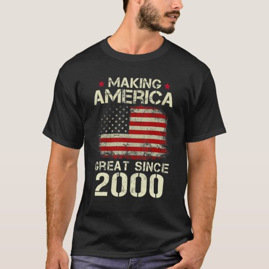 Amerika geweldig maken sinds 2000  cadeaus 23e t-shirt (Voorkant)