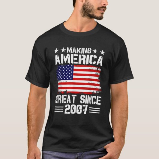 Amerika geweldig maken sinds 2007 t-shirt (Voorkant)