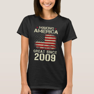 Amerika geweldig maken sinds 2009 13e geboorte t-shirt