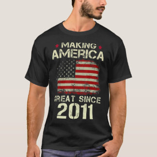 Amerika geweldig maken sinds 2011 elfde geboorte t-shirt