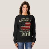 Amerika geweldig maken sinds 2011 elfde geboorte trui (Voorkant volledig)
