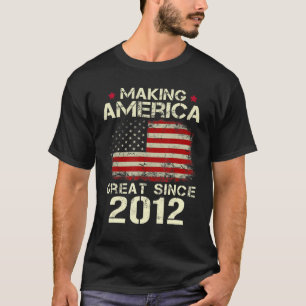 Amerika geweldig maken sinds 2012 10e geboorte t-shirt