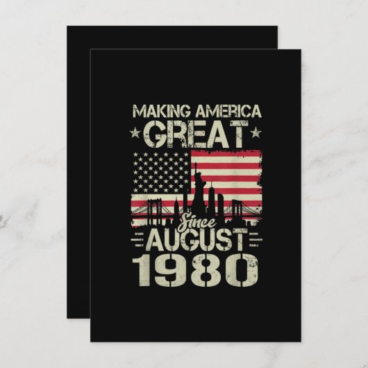 Amerika geweldig maken sinds augustus 2019 kaart (Voorkant / Achterkant)