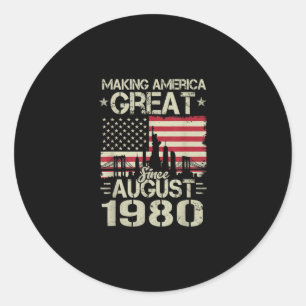 Amerika geweldig maken sinds augustus 2019 ronde sticker