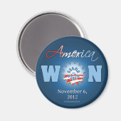 Amerika gewonnen op 6 nov. 2012 magneet (Voorkant / Achterkant)